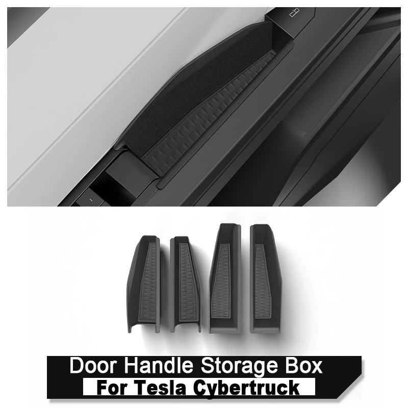 

Ящик для хранения дверной ручки для Tesla Cybertruck 2024, лоток для передней и задней дверной ручки, скрытый органайзер для хранения аксессуаров для салона автомобиля
