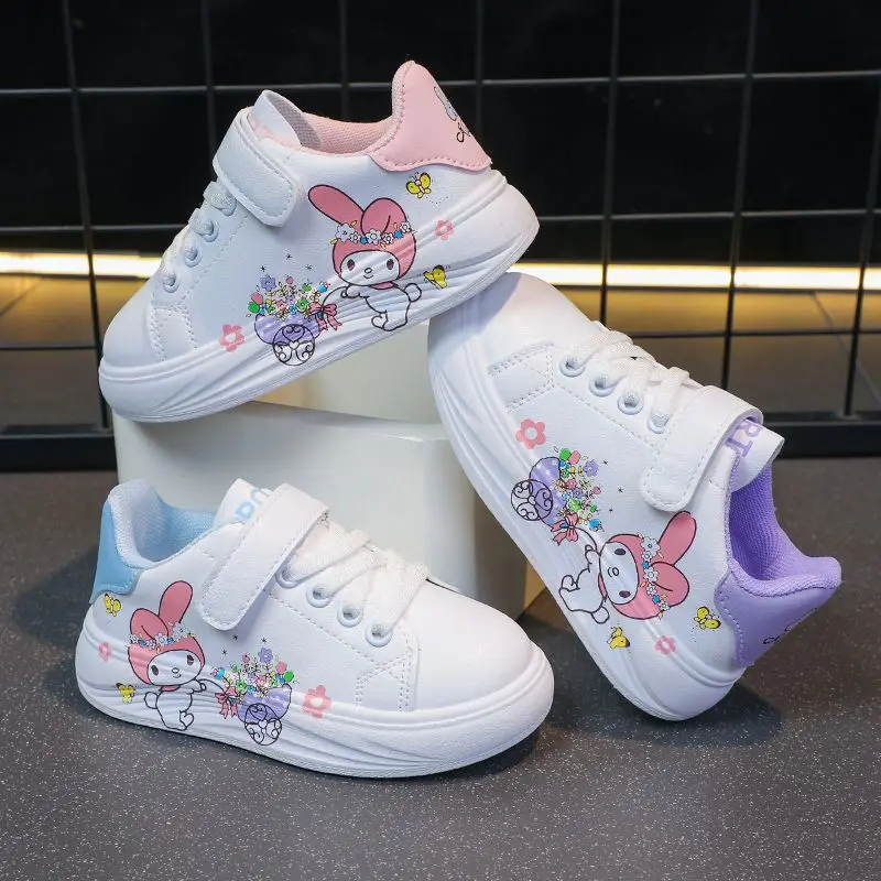 

My Melody Anime Kawaii Sanrio Casual Shoes New Cute Cartoon Ins Board Shoes Princess Waterproof Sneakers Gifts for Kids