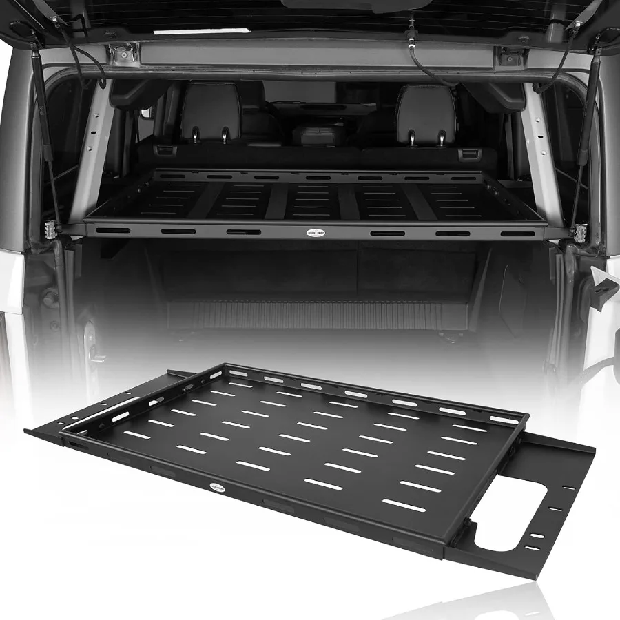 

Bronco Rear Cargo Rack Interior Trunk Organizer Basket Compatible with Ford Bronco 2021 2022 2023 2024 2025 4Door Hardtops Excl