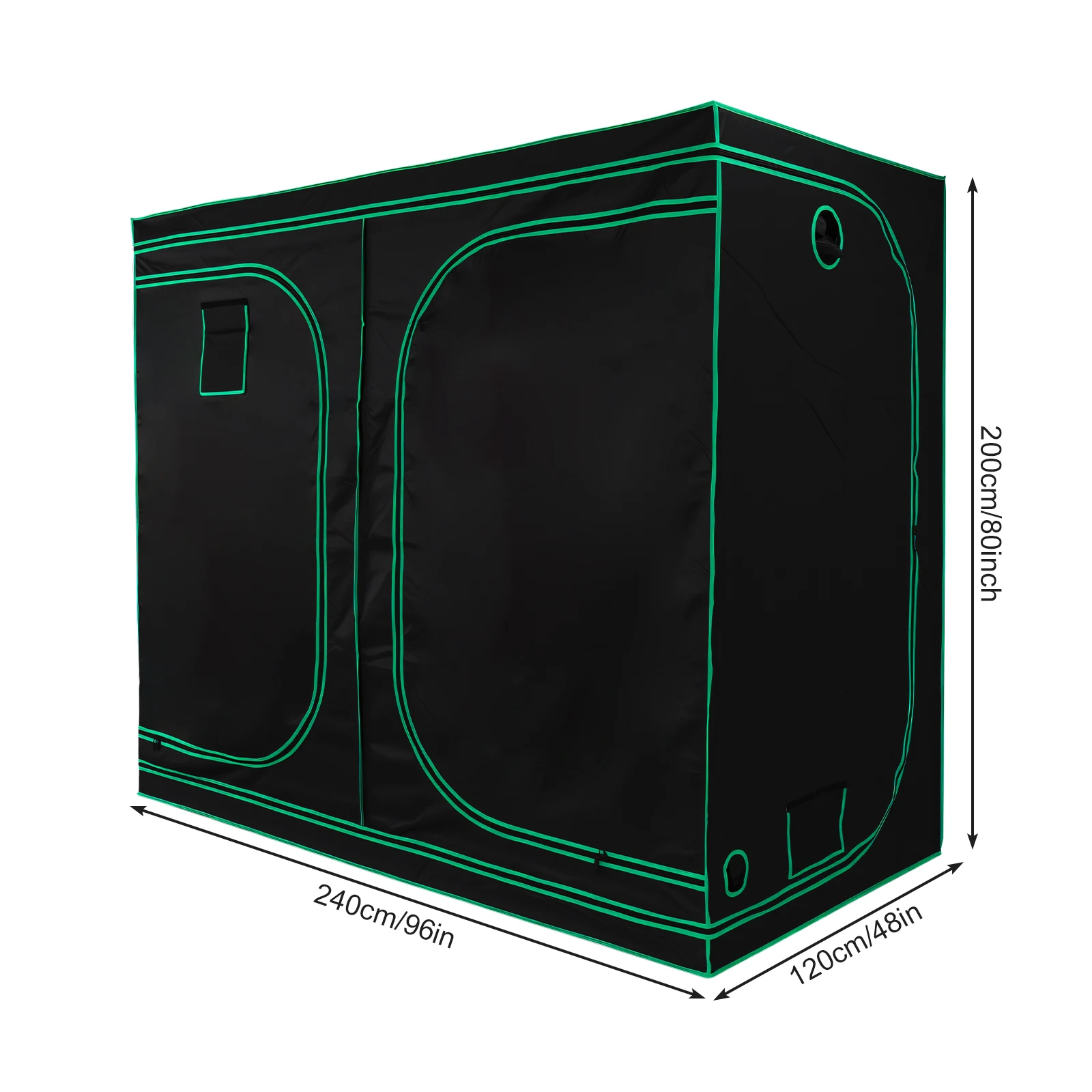 خيمة نمو للنباتات مع مراقبة وصينية أرضية نافذة الزراعة المائية خيمة نمو داخلية لزراعة الزراعة المائية الداخلية (94 × 47 بوصة × 78 بوصة)
