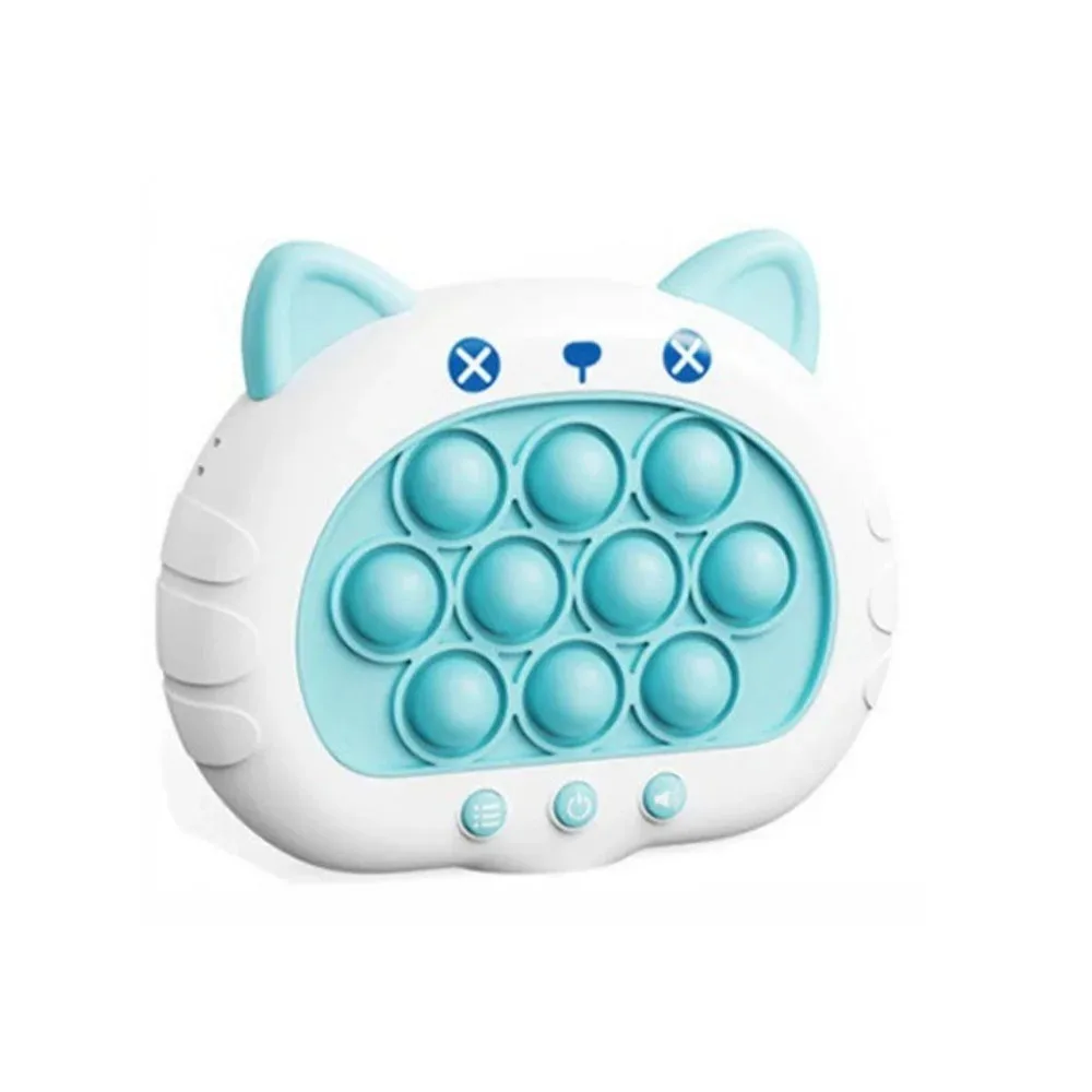 子供のための電子ポップバブルゲームマシン,クイックプッシュバブルゲーム,漫画の絞りおもちゃ,抗ストレス,感覚玩具ギフト,3色,1個