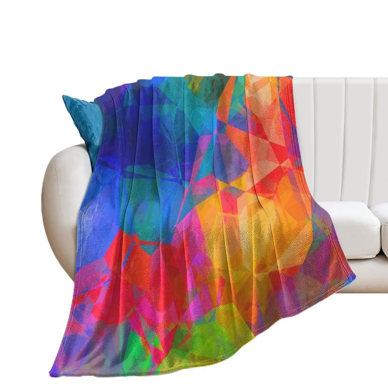 Vibrant Abstract Color Burst Throw Blanket Blankets For Sofas sofa bed Blankets