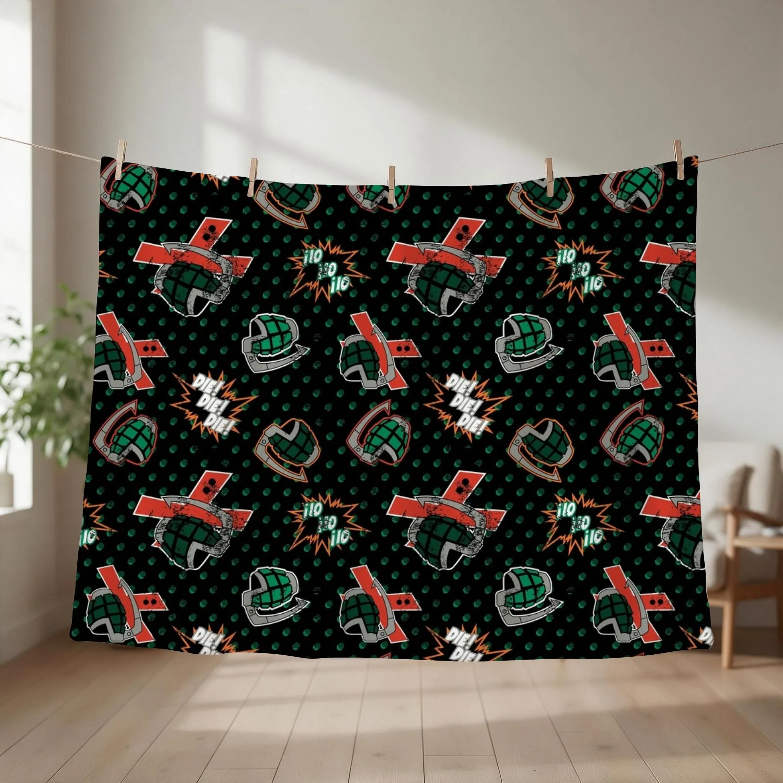 Ground Zero Grenades Throw Blanket Beautifuls Cute Decorative Sofas Vintage Blankets