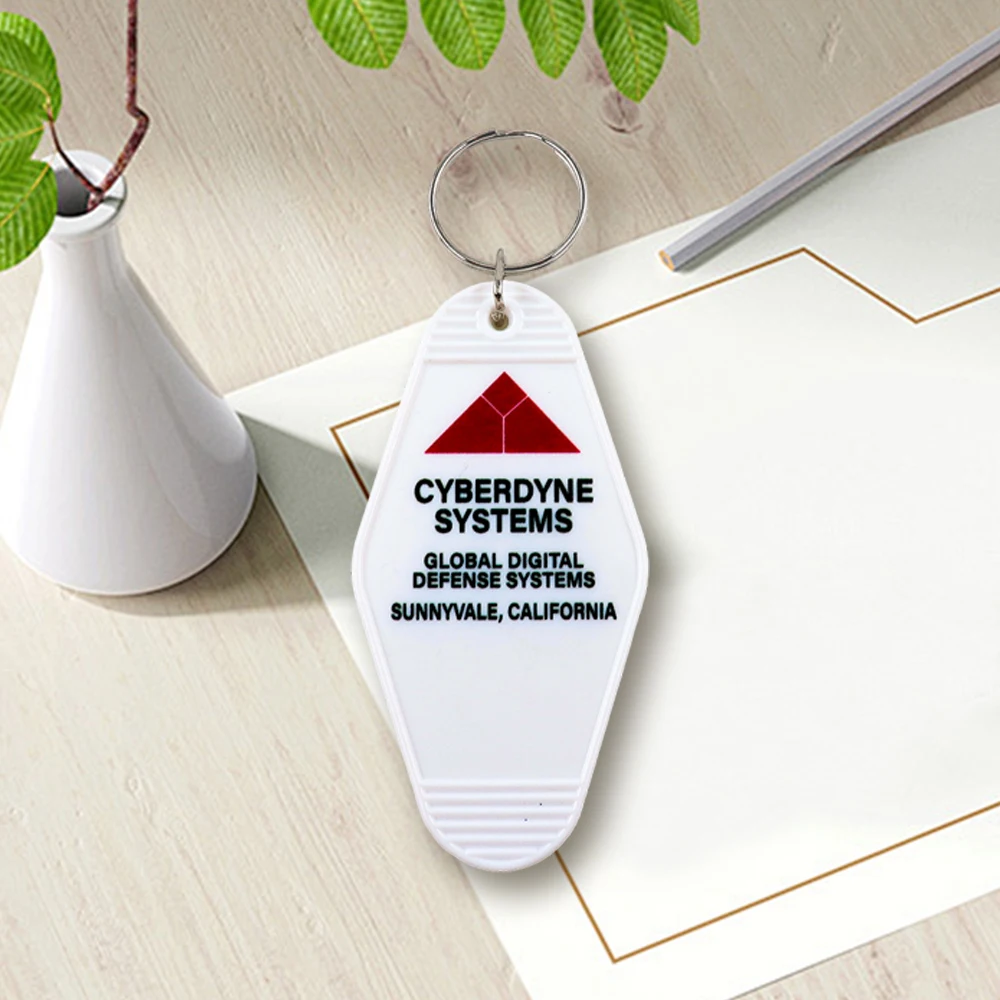 Cybeerdyne Global Defence T-1000 المفاتيح Sunnyvale كاليفورنيا كيرينغ الخيال العلمي فيلم مستوحاة موتيل مفتاح العلامة الملحقات المجموعة