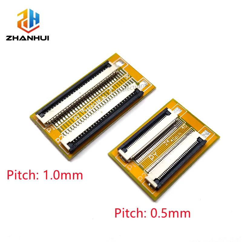 0.5mm 1.0mm FFC/FPC Flexible Flat Cable Extension Board 4P 5P 6P 8P 10P 12P 16P 20P 24P 30P 40P 50P 60P 1Pc