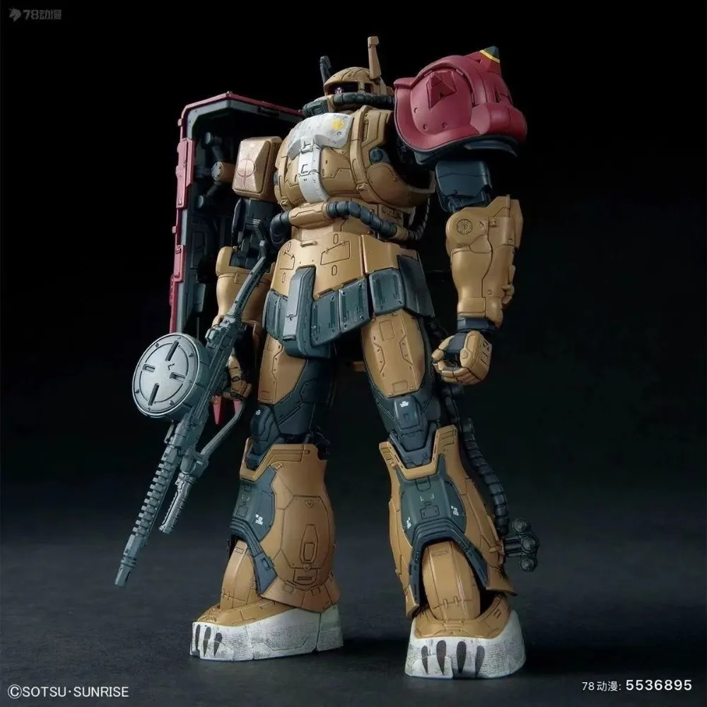 BANDAI ORIGINAL  ASSEMBLED MODEL HG 1/144 MS-06F ZAKUII F TYPE SOLARI(RFV) Anime Action Figures Toys for Boys /Girls /Kids