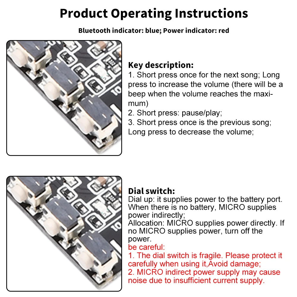 VHM-314-V2.0 Bluetooth Audio Receiver Board Bluetooth 5.0 MP3 Lossless Decoder Board Wireless Stereo Music Module Type-C USB