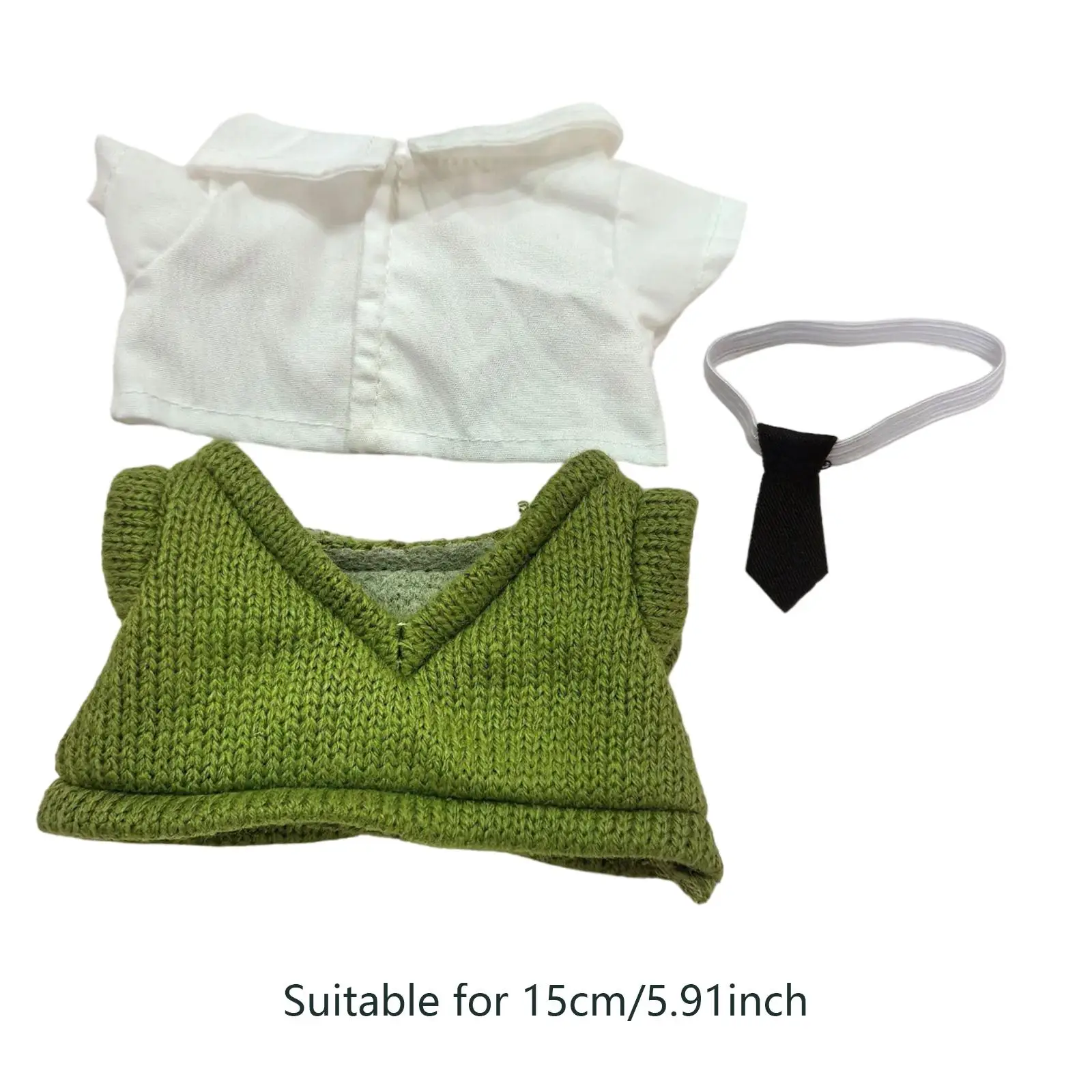 Plush Doll Pullover Top with Shirt Make Your Own Dolls Costumes for 5.91inch Doll