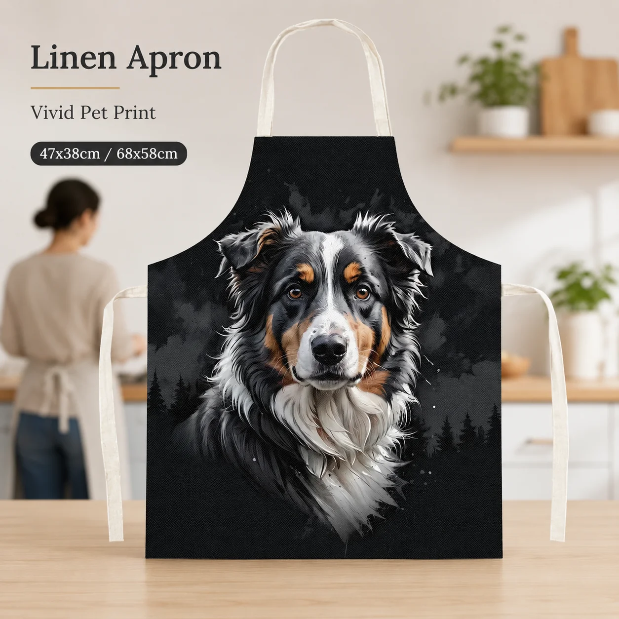 Grembiule artistico in lino se - Home Cooking For Dogs recensione e prezzo