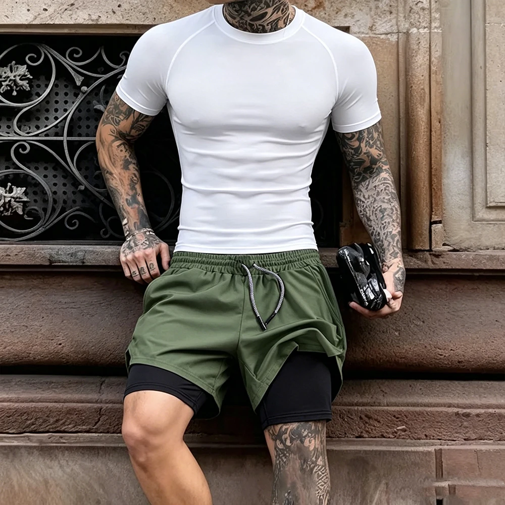 Męski 2-częściowy zestaw treni – Compression Shorts Athletes recenzja i cena