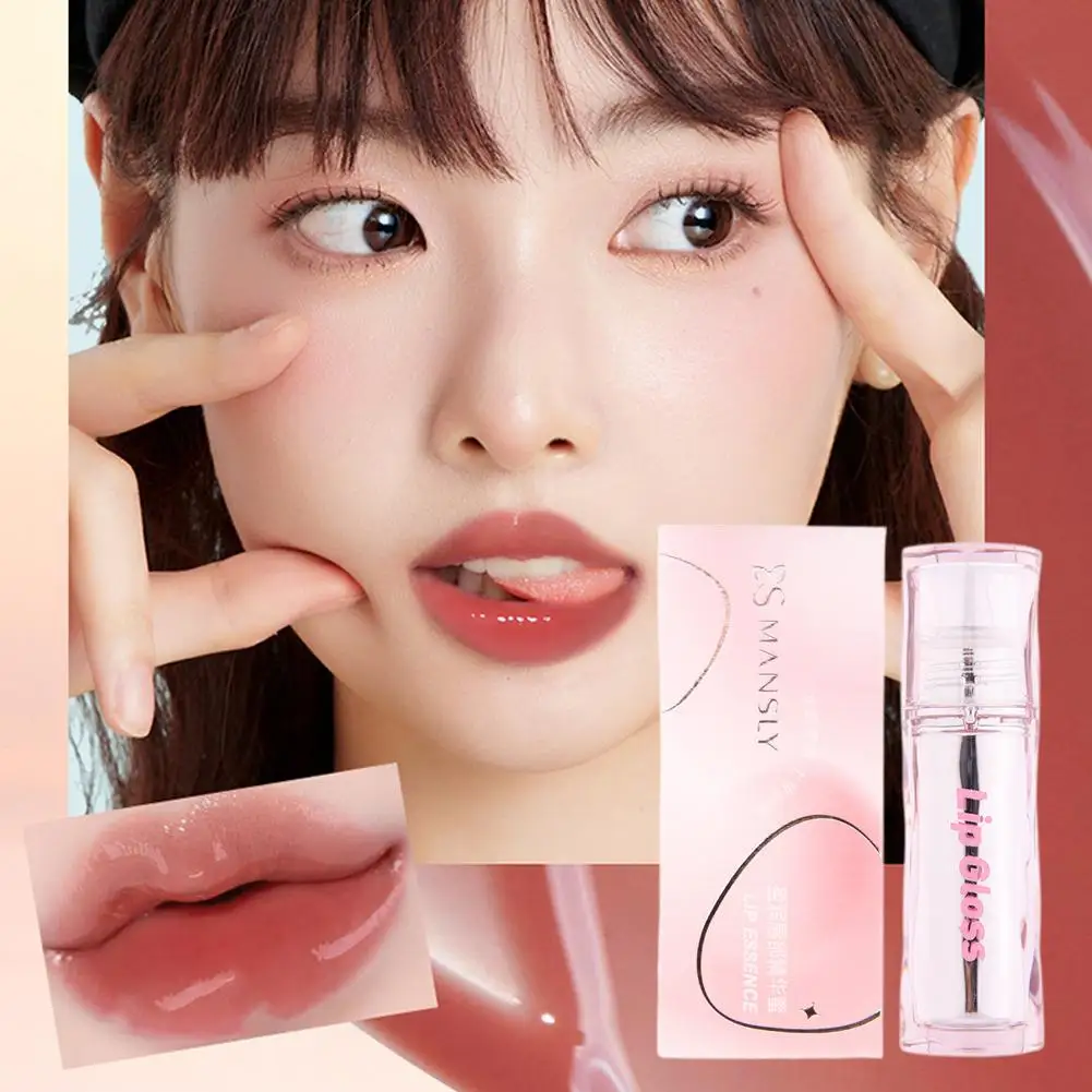 Brillo de agua espejo labio esmalte hidratante labios regordetes para teñir lápiz labial rojo taza maquillaje de larga duración líquido fácil para no Y8C5
