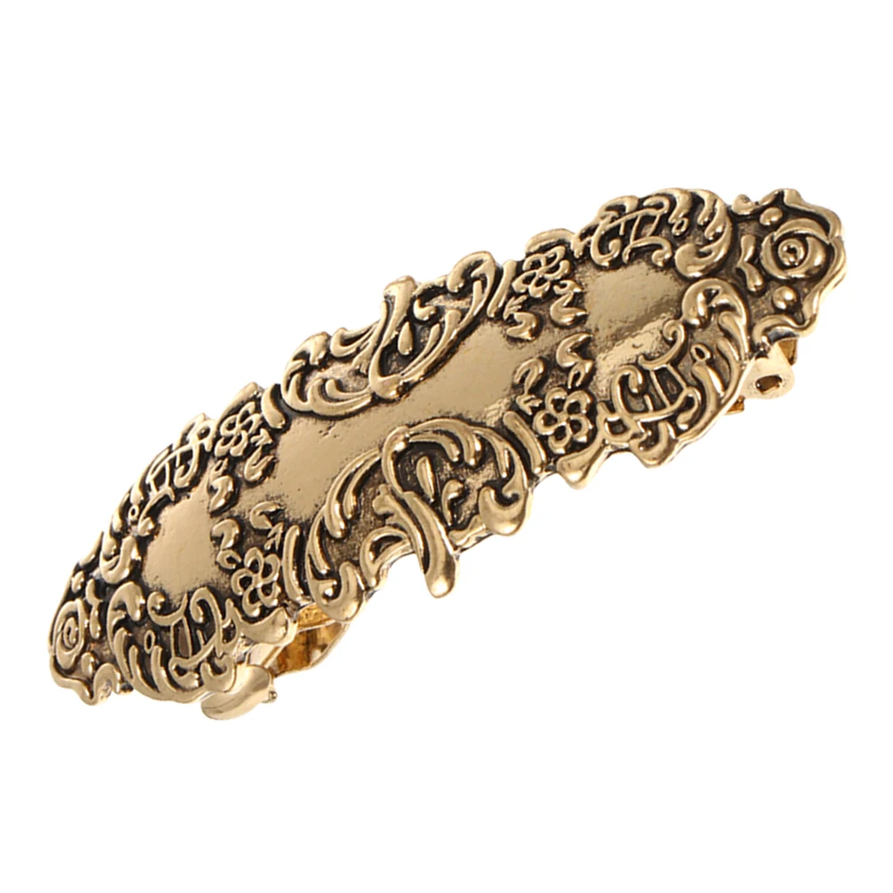 

Vintage Spring Hairpin Clip Barrettes Metal Large Thick Pins Accessories Women Retro French Design Decorative Hair Clips