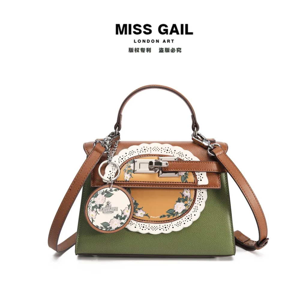 

Rural style new Chinese style printed light luxury 2025 new designer handbag shoulder crossbody bag for women