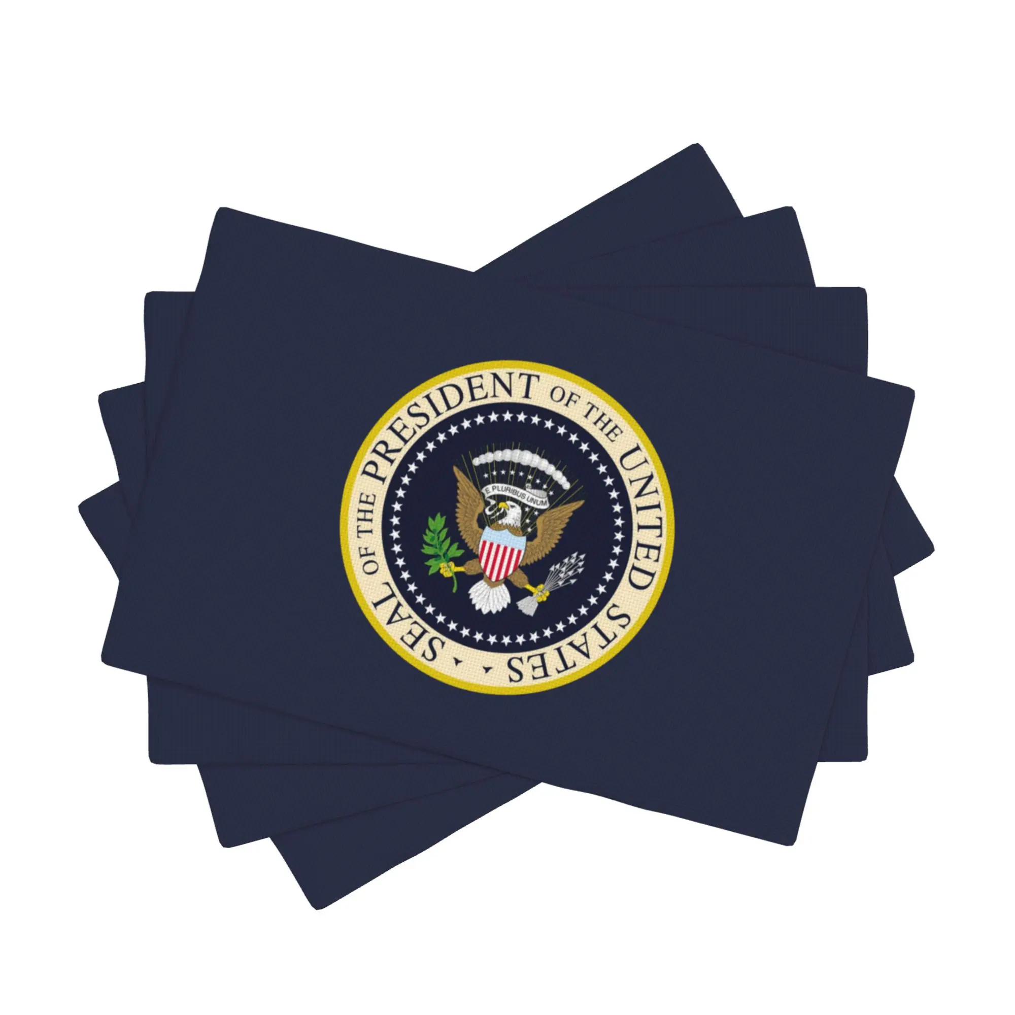 

Набор ковриков для стола «Печать президента США» из 4 кухонных ковриков, термостойкие коврики для столовых приборов, 12x18 дюймов