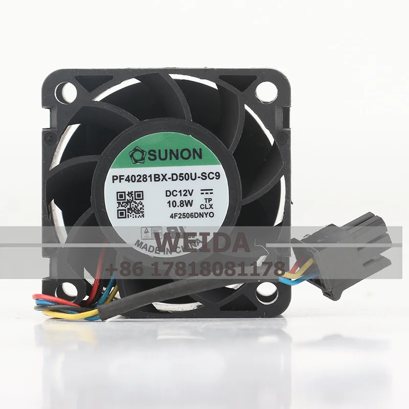 

Chassis fan SUNON PF40281BX-D50U-SC9 Specifies a 4028 12V 10.8W four-wire PWM fan with adjustable speed