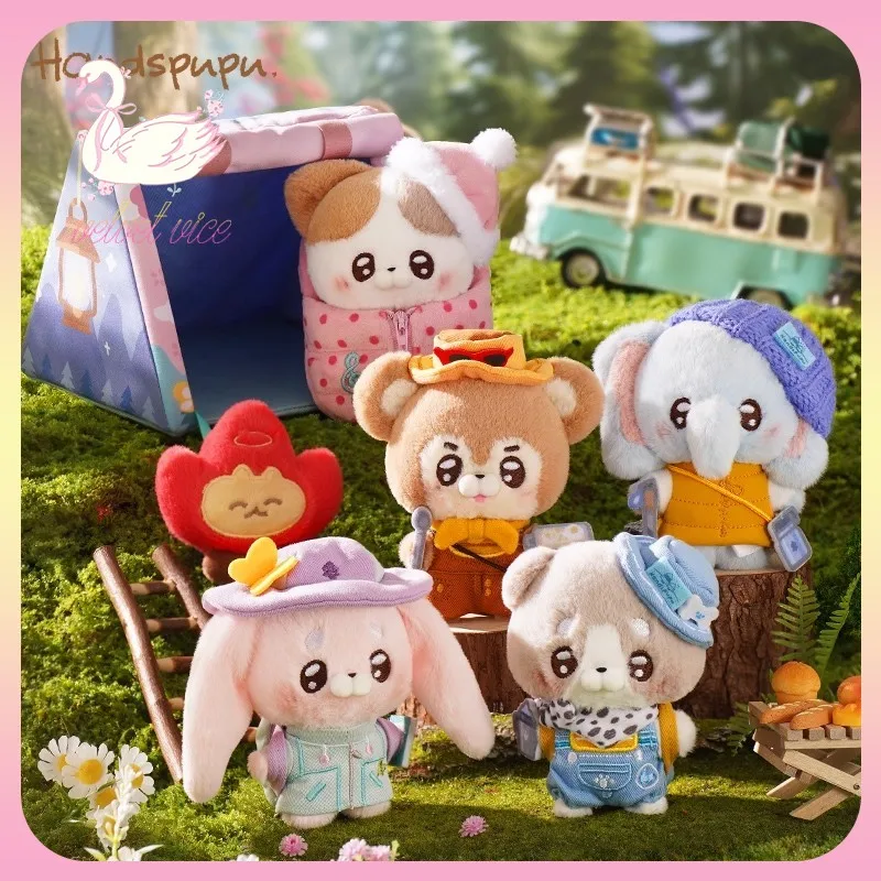 

Original Handspupu Outdoor Camping Diary Series Doll Pendant Plush Toy Dog Rabbit Doll Comfort Toy Birthday Gift For Girls