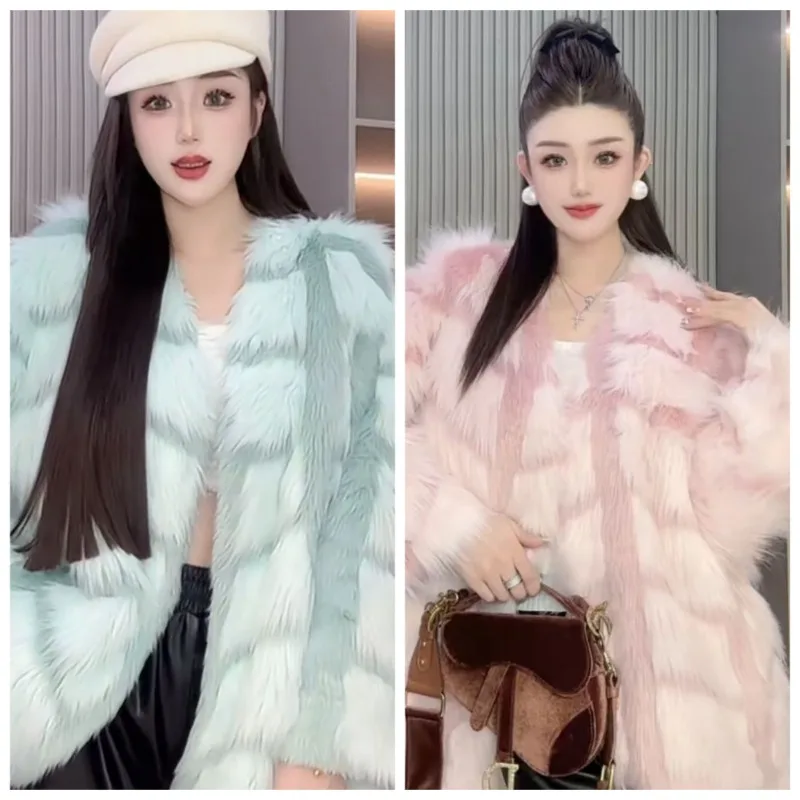 Luxury Foreign Style Long Hair Imitation Fox Fur Coat Women's Anti-season Autumn and Winter New Young Thickened Women's Clothing