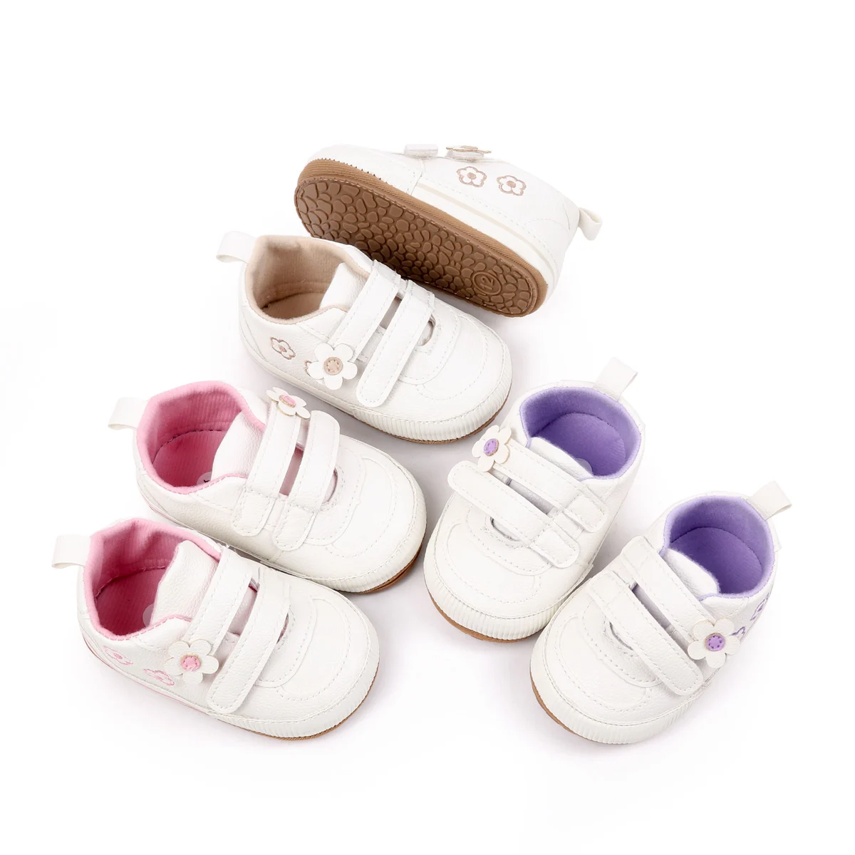 أحذية أطفال خفيفة الوزن بتصميم جديد للصيف والخريف، أحذية بيضاء عصرية بنعل ناعم للرضع، أحذية كاجوال #1