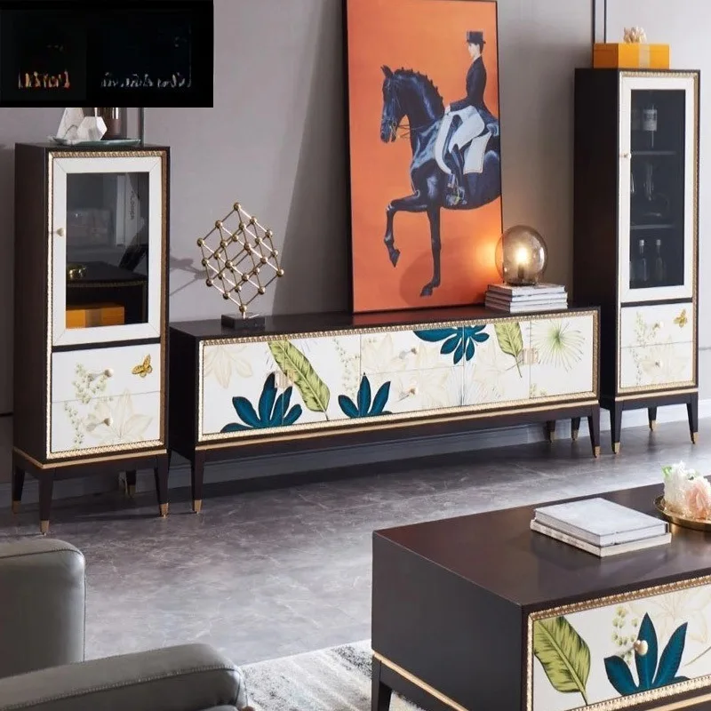 

painted glass single-door wine cabinet post-modern birch port-style wine cabinet side cabinet TV