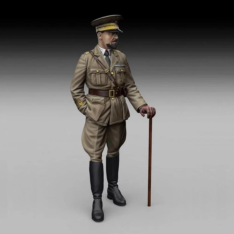 Resin soldier 1/24 ANCIENT officer stand Model Unassambled Unpainted Figure Building Kit