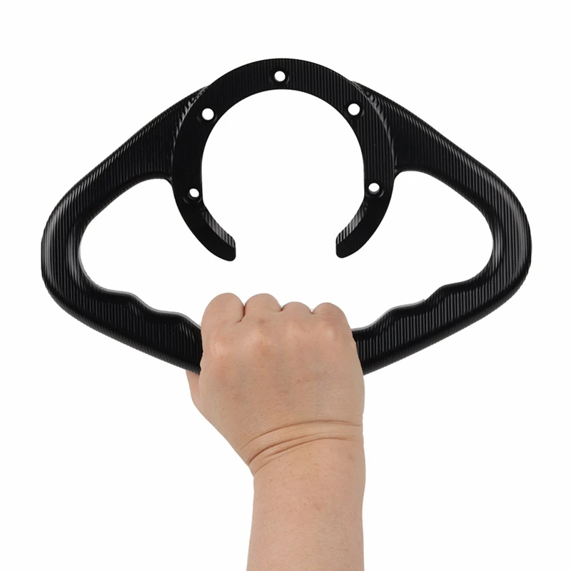 

Motorcycle Passenger Handle Grip Hand-Held Gas Fuel Tank Armrest For YZF-R6 YZF R6 YZFR6 All Year(Black) Accessories