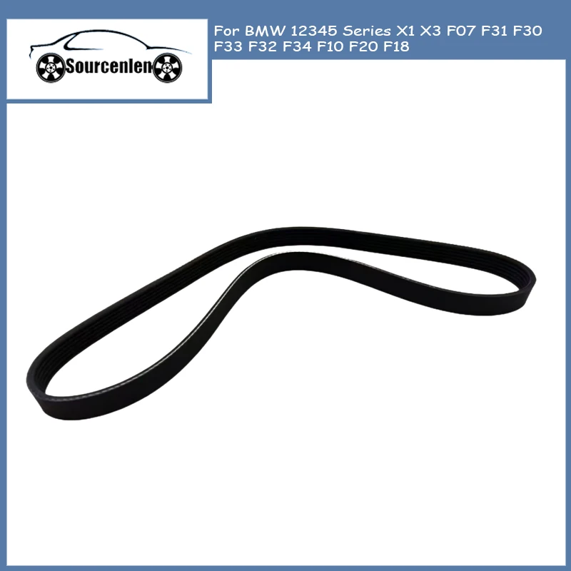 

For BMW 12345 Series X1 X3 F07 F31 F30 F33 F32 F34 F10 F20 F18 Engine Triangular Drive Belt 6PKX1003 11287618848