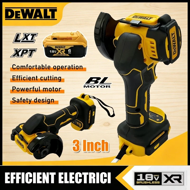 

Беспроводная угловая шлифовальная машина DEWALT, 3-дюймовая мини-шлифовальная машина для полировки, электрический инструмент для резки, электроинструменты для аккумуляторов DEWALT 20V 18V
