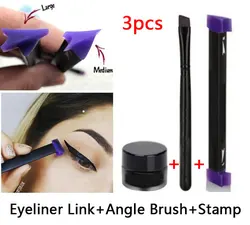 3Pcs/1Set Beauty Makeup Stamps Eyeliner Tool New Wing Style Kitten