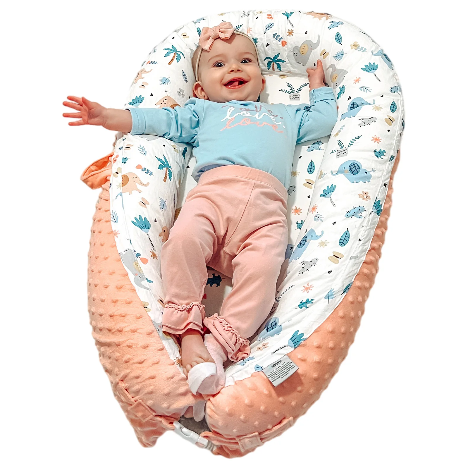 

Съемная и моющаяся портативная дорожная кроватка, средняя кровать, бионическая кроватка, детская подушка, кроватка против давления