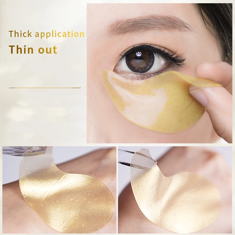 60pieces FONCE Women's Golden Moisturizing Eye Mask Patch, Moisturizing and Moisturizing,Easy to Absorb,Mild and Non Irritating