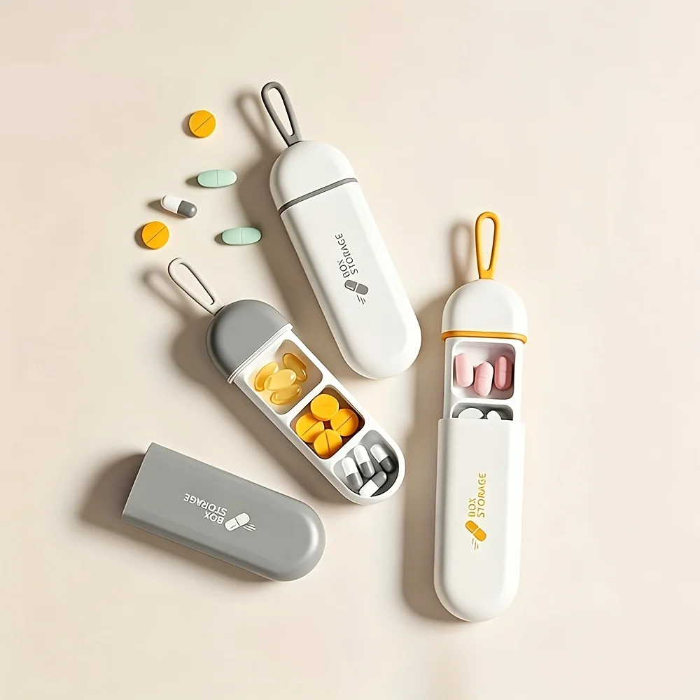 3pcs/2pcs/1pc Light-Resistant Daily Medication Organizer with Three Compartments, Made from Materials