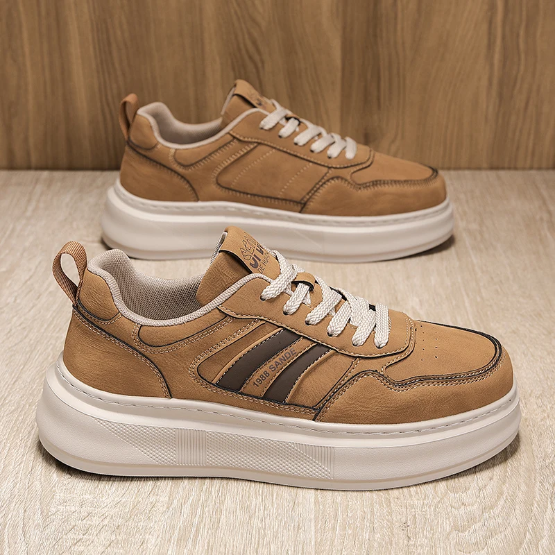 

Men's Casual Sports Shoes with Thick Sole – Multi-Functional Running Style, Lightweight Breathable Lining. Perfect for Outdoor A