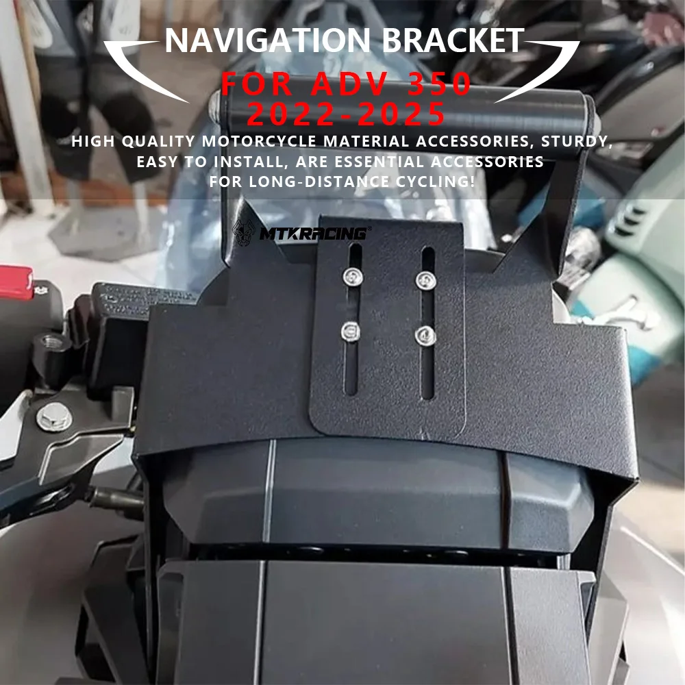 

MTKRACING GPS bracket For HONDA ADV 350 2022-2025 Navigation Bracket Motorcycle Navigator Phone Holder GPS Navigation Holder