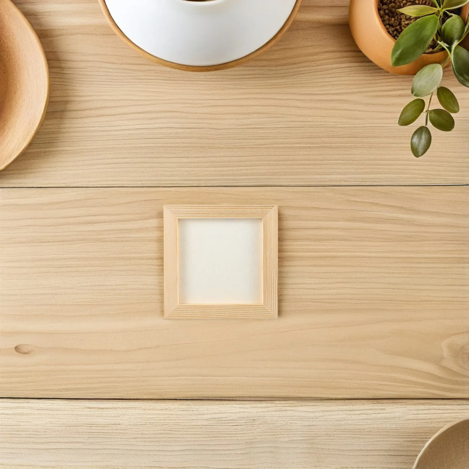 8Pcs Children DIY Clay Frame Wooden Blank Photo Frame for Kids Painting Craft Art Project Premium Wood Texture Safe
