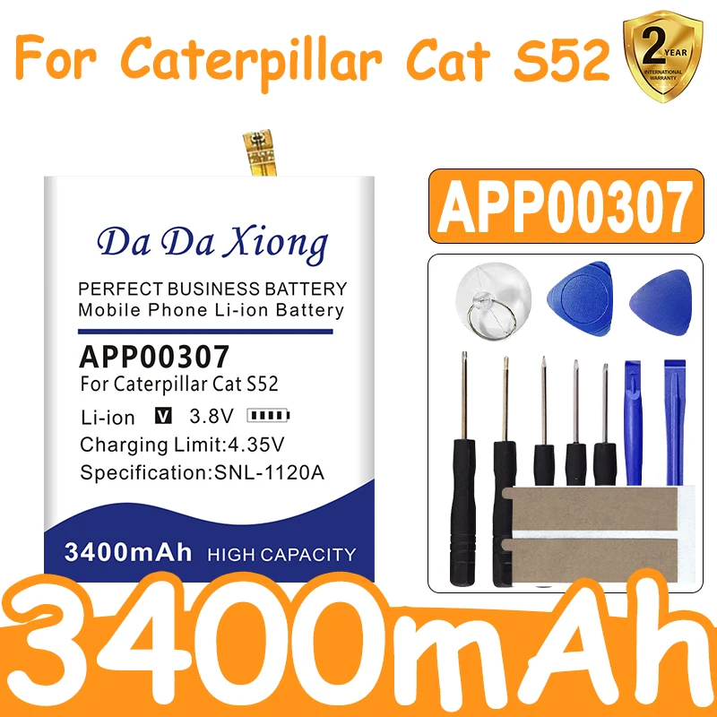 

Совершенно новый аккумулятор емкостью 3400 мАч APP00307 для телефона Caterpillar Cat S52 + инструменты