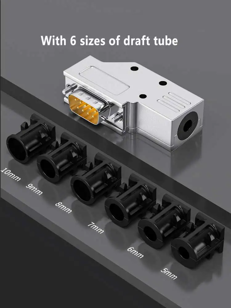 Mini DB9 metal case 90 degree 9 pin RS232 serial port DB9 elbow right angle L-type plug 9PIN connector