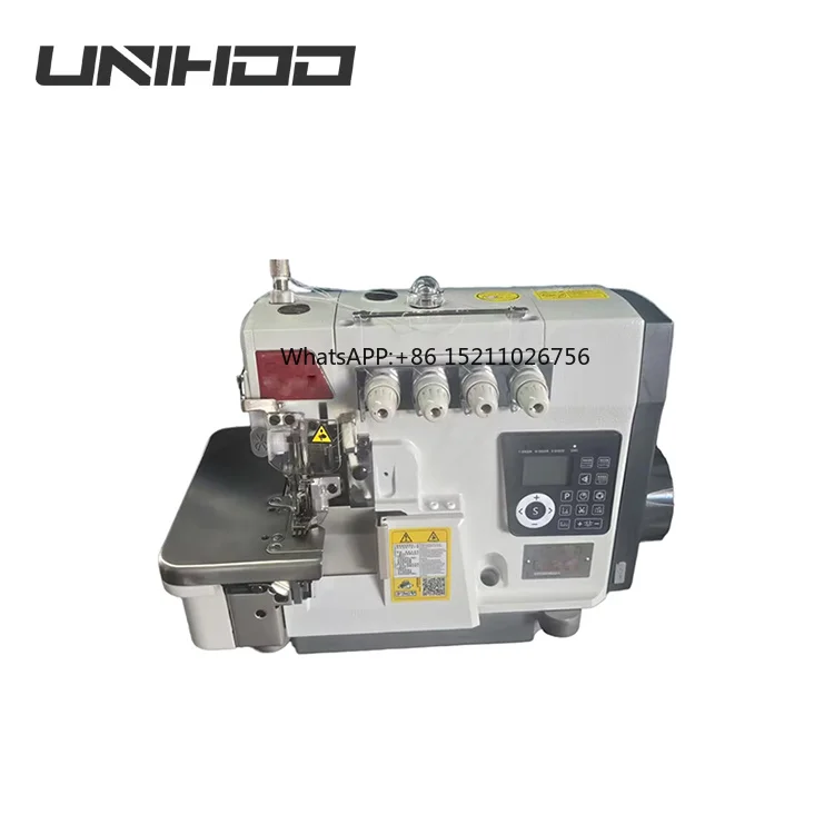 Industrial Flat-Bed Overlock Sewing Machine High Speed Automatic Thread Trimmer Manual Feed New Condition Iron Home Use Engine