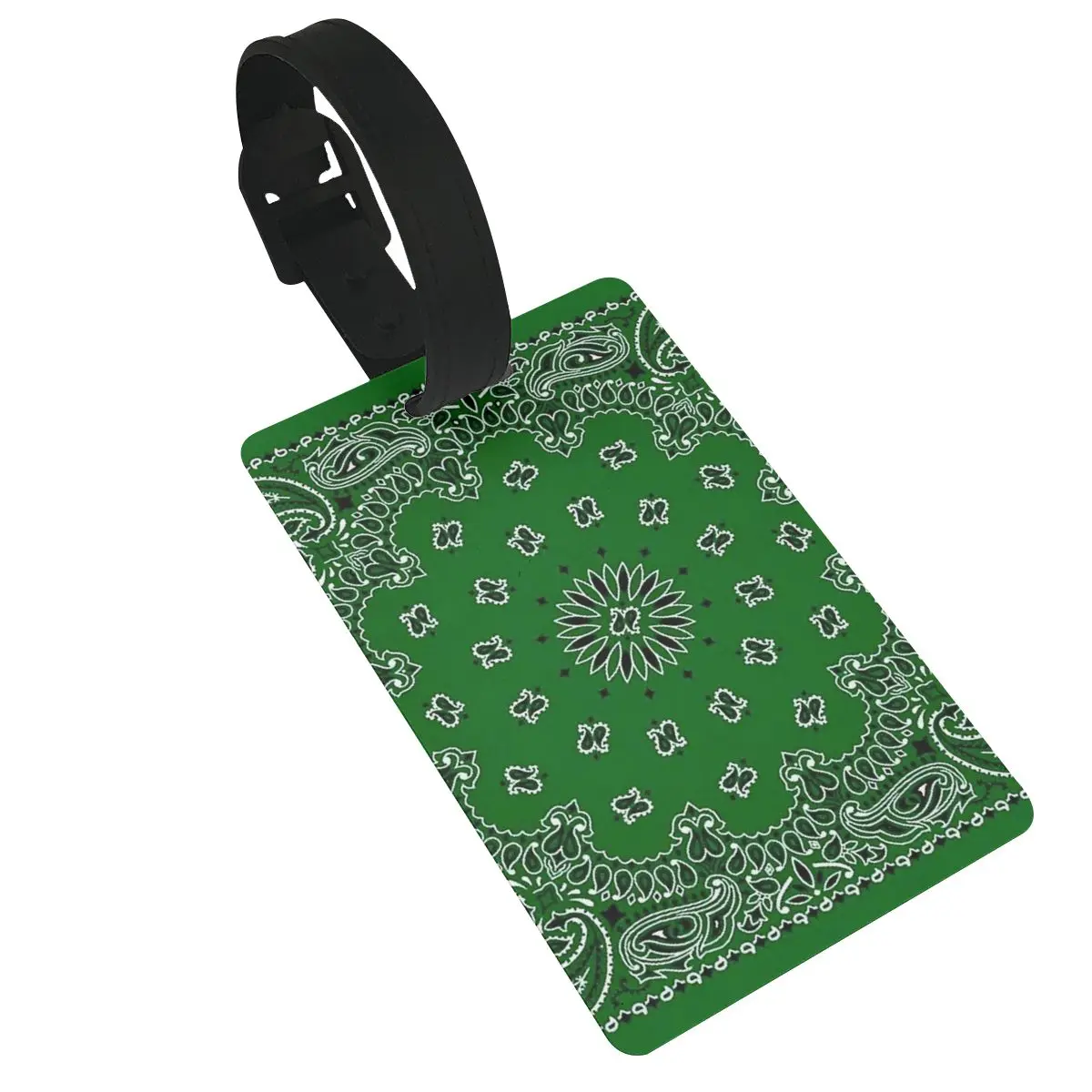 Groene Bandana Bagagelabels Koffer Accessoires Reizen Pvc Schattige Bagage Instaplabel Draagbare Label Houder ID-Adres