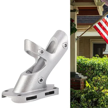 조절 가능한 벽걸이 깃대 거치대 깃대 브래킷, 무거운 알루미늄 녹 플래그 코팅 폴 베이스 브래킷 스탠드 플래그 거치대 