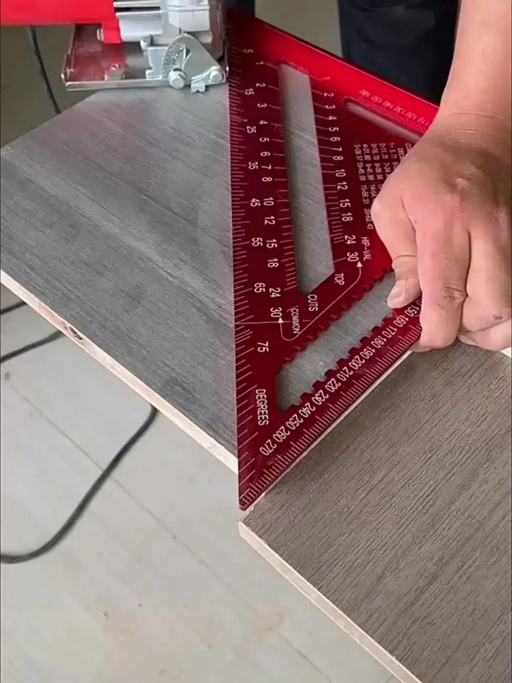 Medidores triangulares de aleación de aluminio para carpintería, herramientas de medición, marcador de alta precisión, regla angular métrica e Imperial
