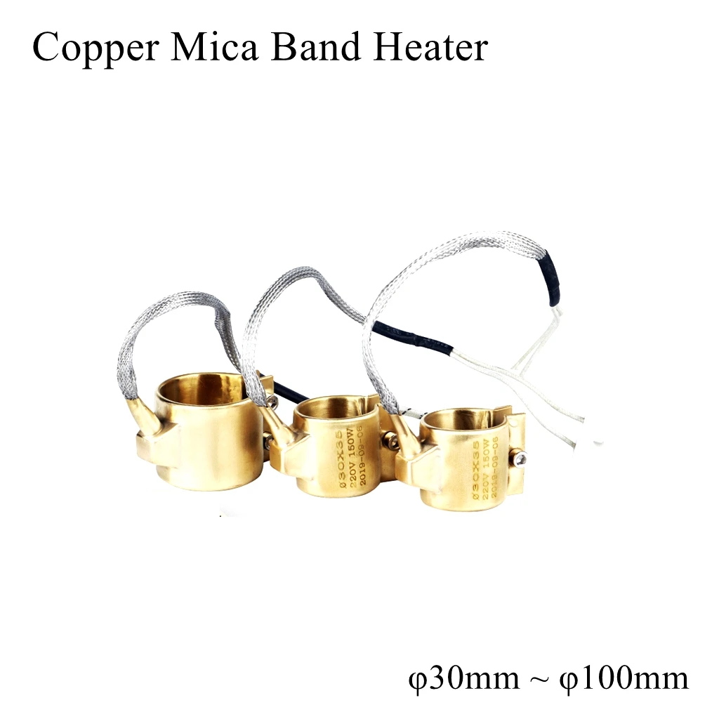 

220V Pure Copper Mica Band Coil Heater Electric Heating Ring Element Plastic Injection Molding Machine Mould Extruder Nozzle