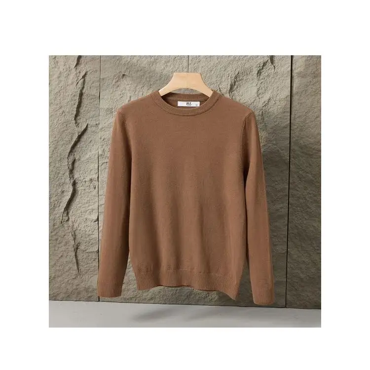 

Men's round Ne Knitted Sweater Casual Loose Sle Long Sve Pure Color Base Layer irt Comfortable Breathable Autumn Wear