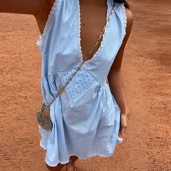 6 best sales שמלת סאטן עם קולר - №5