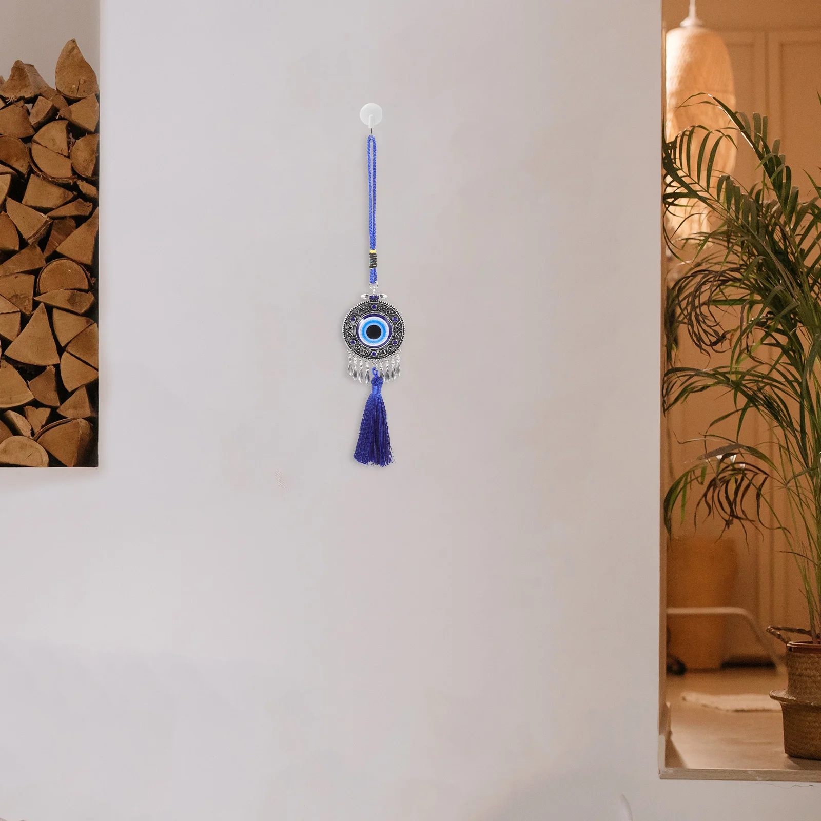 

Blue Evil Eye Hanging Ornament Zinc Alloy Car Hanging Wall Door Decoration Turkish Protection Charm Car Pendant