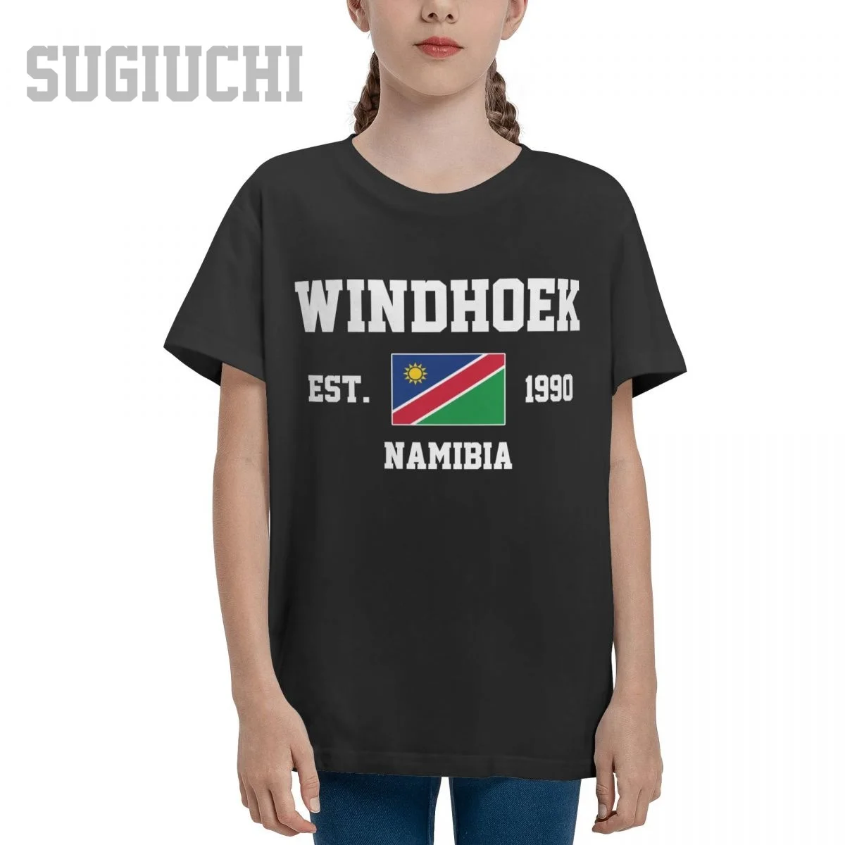 Unisex Youth Boy/Girl Namibia EST.1990 Windhoek Capital T-shirt Kids tshirt tee 100% Cotton T Shirt o-neck short sleeve Children