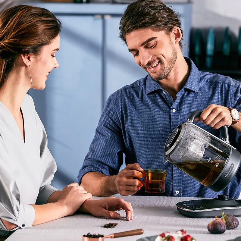 MORPHY RICHARDS หม้อต้มชา1.7L teko listrik มัลติฟังก์ชั่นอุณหภูมิตัวดูดแม่เหล็ก MR6088ปรับได้