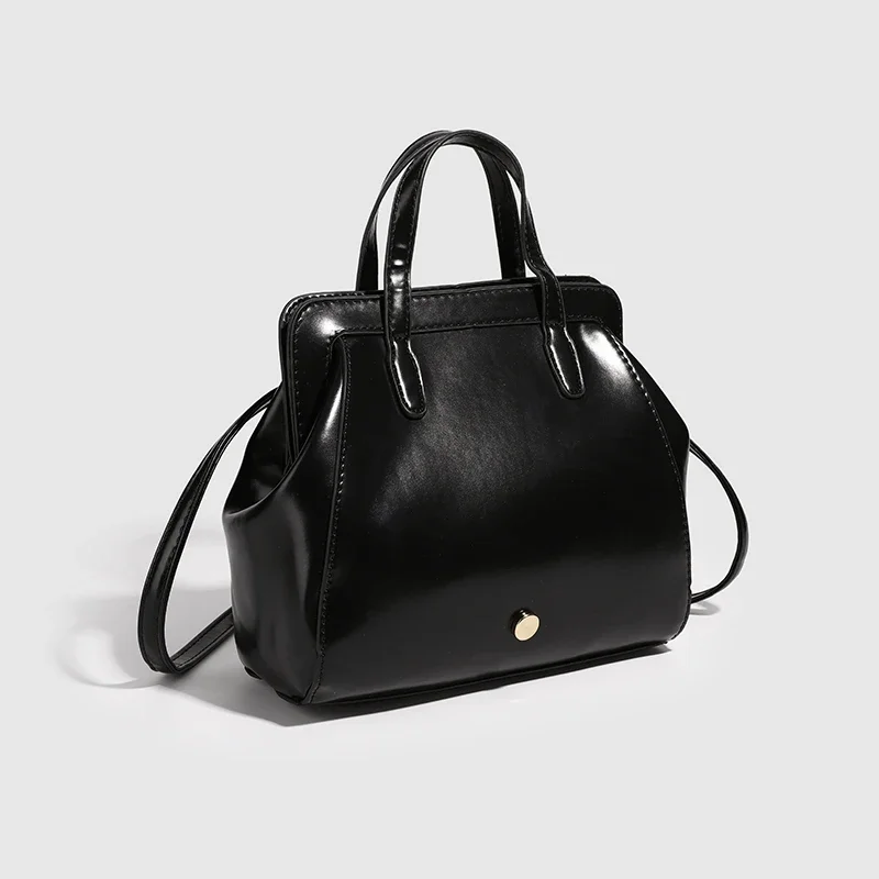 Corea del sud autunno e inverno new ins borsa da donna retro clip zaino nicchia retro zaino nero borsa Shopper alla moda