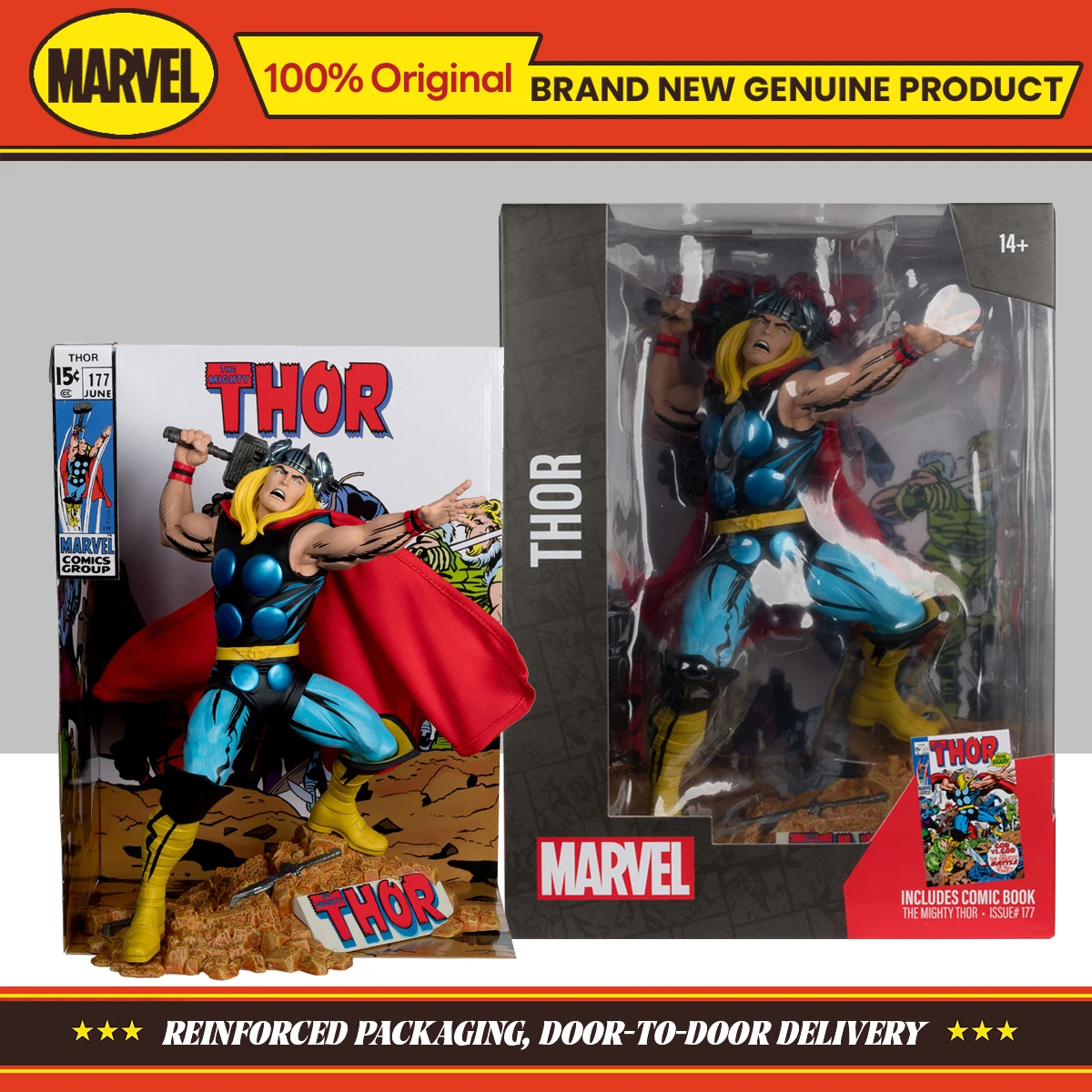 marvel-thor-posed-figure-model-series-the-mighty-thor-Echelle-1-6e-collection-hobby-ornement-jouets-cadeaux-original