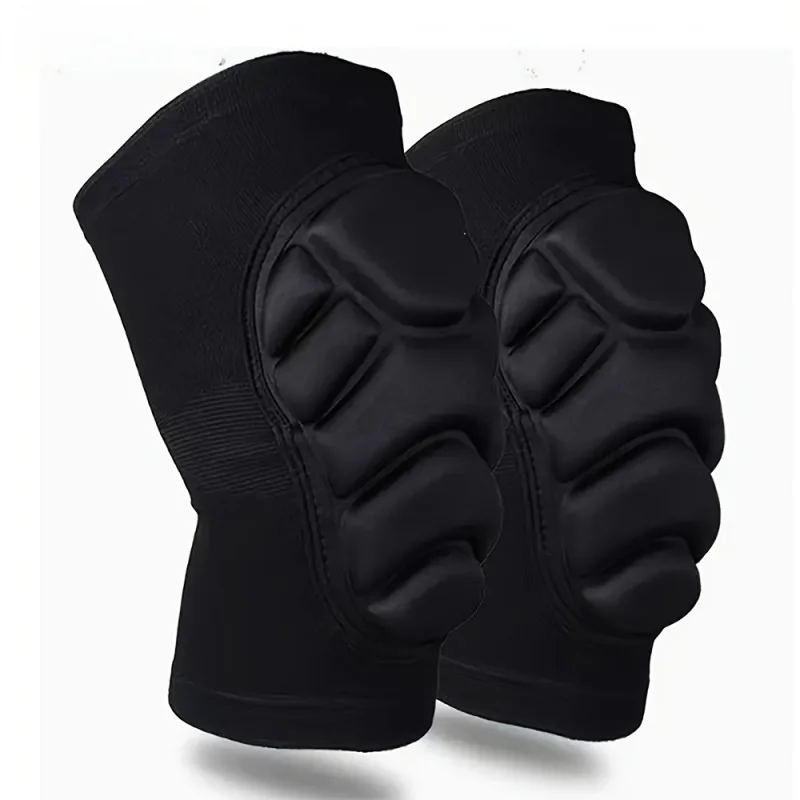 2 rodilleras de EVA para gimnasio y trabajo, soporte antideslizante ventilado para ciclismo, CrossFit, almacén, hombres/mujeres (negro/gris)