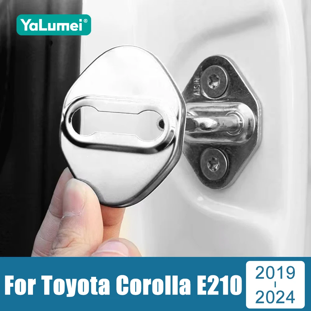 

Stainless Door Lock Protection Cover Case Trim Stickers For Toyota Corolla 2019 2020 2021 2022 2023 2024 E210 Car Accessories